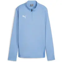Puma Träningströja teamGOAL 1/4 Blixtlås - Blå/Vit Dam, storlek Small