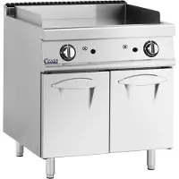 Royal Catering Stekbord - Gas - 12 kW - Slät - 50–300 °C - Propangas / gasol / naturgas - Underskåp -