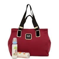 Bagmori Skötväska beige / bordeaux / svart