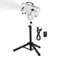 Vevor snömaskin, 1200W, snötillverkningsmaskin med höjdjusterbart stativ, trådlös fjärrkontroll för inomhusbruk, snöflingemaskin med hög effekt för julfester, bröllop, sceneffekt