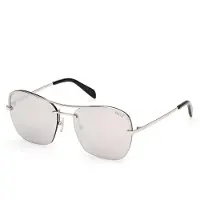 Emilio Pucci Silverfärgade metallsolglasögon