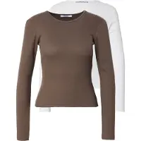 About You T-shirt 'Insa' brun / vit