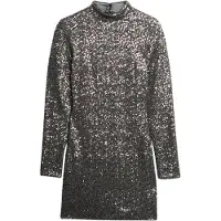 Superdry Sequin Mock Långärmad Kort Klänning