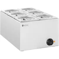 Royal Catering Elektrisk bemare 6 x GN 1/6, 640 W, rostfritt stål