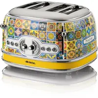 Ariete 0156/0P, 4 skivor, Blå, Gul, Knappar, Rotations-, CE, 1630 W, 220-240 V