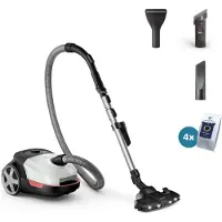 Philips Cylinderdammsugare med påse - XD6122/12 - 900 W - 4 L - Polarvit