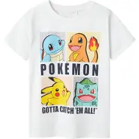 Name it T-shirt - Noos - NkmDazz Pokémon - Bright White m. Tryck - - 9-10 år (134-140) - T-shirt