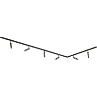 QAZQA Modernt skensystem med 6 mörkbrons spotlights 1-fas - Slimline Uzzy