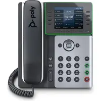 Poly Edge E350 - VoIP-telefon med nummerpresentation/samtal väntar - 3-riktad samtalsförmåg - SIP, SDP - midnattsblå, vit