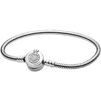 Pandora Moments Sparkling Crown O Snake Chain armband 599046C01-18