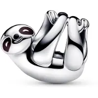 Pandora Moments Hanging Sloth Sterling silver Enamel Black berlock 793331C01