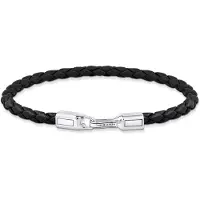 Thomas Sabo Rebel At Heart svart läderarmband 4 mm A2147-682-11-L17