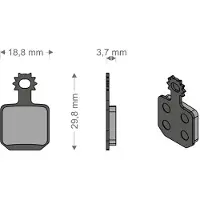 Brenta Ciclo Mt5/mt7 Magura (4 Pezzi) Sintradbromsbelägg