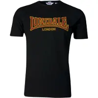 Lonsdale T-shirt 'Classic' gul / mörkröd / svart