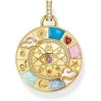 Thomas Sabo Glam & Soul Cosmic Amulet wheel of fortune gold-plated hänge PE962-471-7