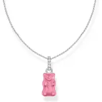 Thomas Sabo Haribo silver necklace with pink goldbears and zirconia halsband KE2209-052-9-L45V