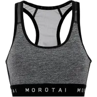 MOROTAI Sportbehå 'Athletic' gråmelerad / svart / vit