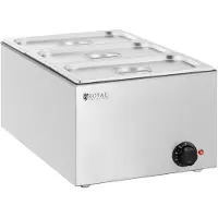 Royal Catering Bain marie - 640 W - 3 x GN 1/3 -