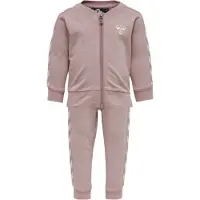 Hummel Sweatset - HMLBille - Rosa m. Vit - - 2 år (92) - Sweatset