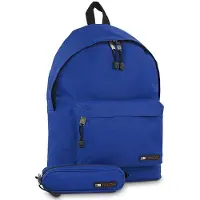 Itaca unisex for kids. 25332-06 Backpack and matching Itaca Basics blue (OSFA), Zip, Casual, Polyester, children's fashion