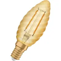 Osram Vintage 1906 - LED-glödlampa med filament - form: BW35 - E14 - 1.5 W (motsvarande 12 W) - klass G - varmt vitt ljus - 2400 K - guld