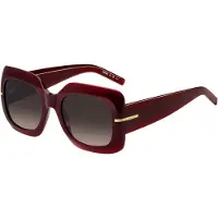 BOSS Burgundy-acetate sunglasses with gold-tone hinges