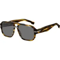 BOSS Patterned-acetate sunglasses with silver-tone details