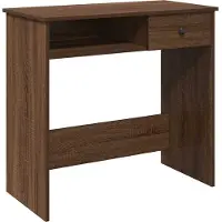 vidaXL Skrivbord brun ek 80x40x75 cm konstruerat trä