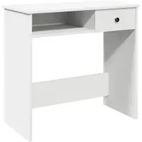 vidaXL Skrivbord vit 80x40x75 cm konstruerat trä