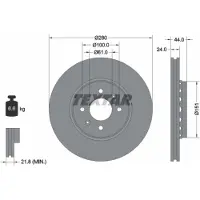 Textar Bromsskiva 92254603 fram, ventilerad, 1 Stycke