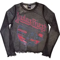 Ginza.se Judas Priest: Ladies Crop Top/Screaming For Vengeance (Black) (Mesh) (X-Large)