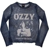 Ginza.se Ozzy Osbourne: Ladies Crop Top/Speak Of The Devil (Navy Blue) (Mesh) (X-Small)