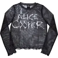 Ginza.se Alice Cooper: Ladies Crop Top/Dripping Logo (Black) (Mesh) (X-Small)
