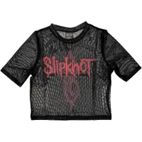 Ginza.se Slipknot: Ladies Crop Top/Logo (Black) (Back Print & Mesh) (Large)