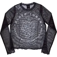 Ginza.se Sleep Token: Ladies Crop Top/Tomb (Black) (Mesh) (XX-Small)