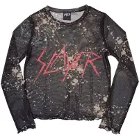 Ginza.se Slayer: Ladies Crop Top/Scratchy Logo (Black) (Mesh) (X-Large)