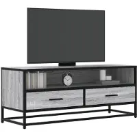 vidaXL Tv-bänk grå sonoma 100x34,5x40 cm konstruerat trä och metall