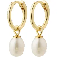 Pilgrim Örhängen 'BERTHE' guld / pärlvit