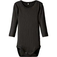 Name it Body l/ä - Rib - Noos - NbfKab - Svart - - 74 - Body L/Ä