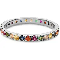 Maanesten Ring 'PARI' blå / saffran / grön / röd / silver