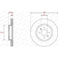 FERODO Bromsskivor DDF2819C fram, ventilerad, 2 Stycke
