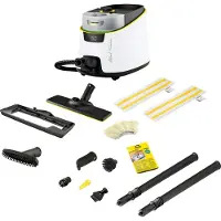 Kärcher SC 5 DELUXE SIGNATURE LINE Cylinderångtvätt 1,3 l 2250 W Svart, Vit