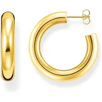 Thomas Sabo Chunky medium hoops 18k guldpläterade kreoler CR636-413-39