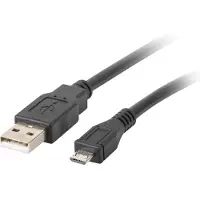 Lanberg USB USB-A - microUSB cable 1.8 m Black (CA-USBM-10CC-0018-BK)