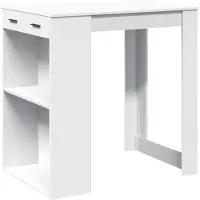 vidaXL Barbord vit 102x70x103,5 cm konstruerat trä