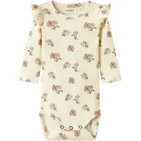 Lil´ Atelier Lil' Atelier Body l/ä - Rib - NbfGavo - Turtledove/Peony - - 74 - Body L/Ä