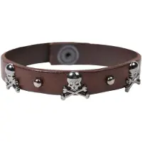 Scalpers Armband brun / silver