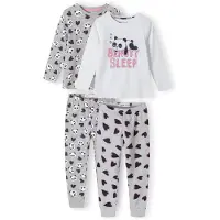 MINOTI Pyjamas grå / svart / vit