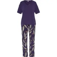 LASCANA Pyjamas beige / oliv / mörklila / gammalrosa