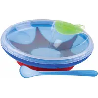 Nuby Värmeskål m. Sked - Blå - - One Size - Skål